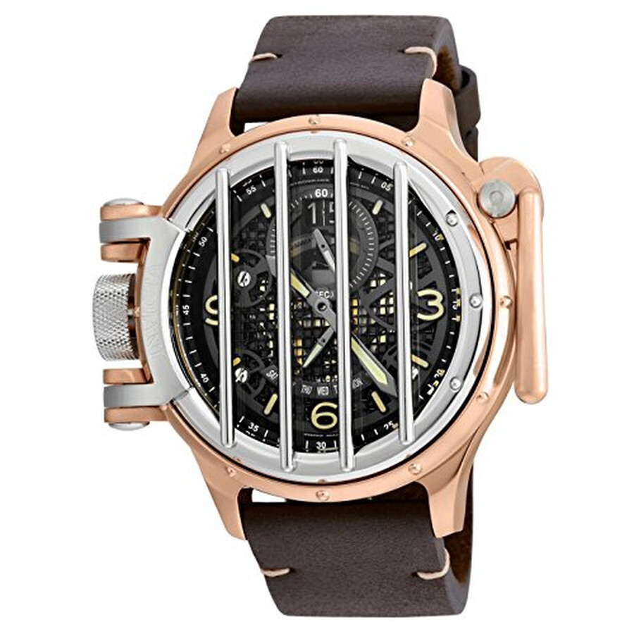 Invicta Vintage Black Dial Brown Leather Men's Watch 20259