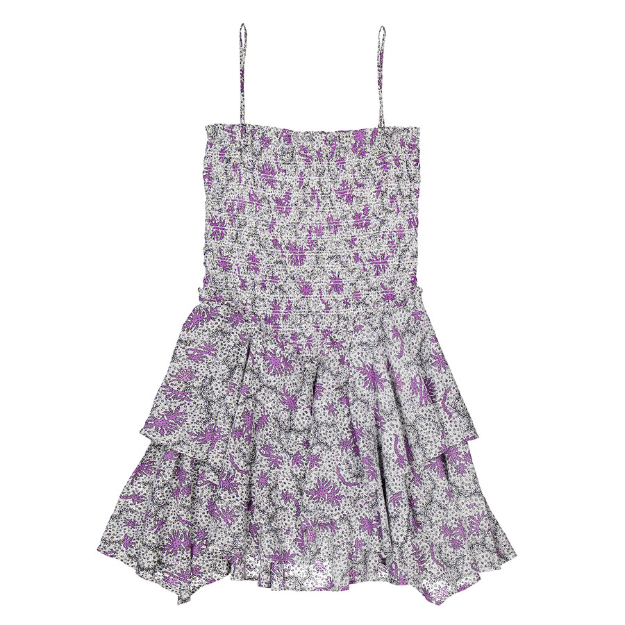 Isabel Marant Étoile Isabel Marant Anka Smocked Dress In Purple