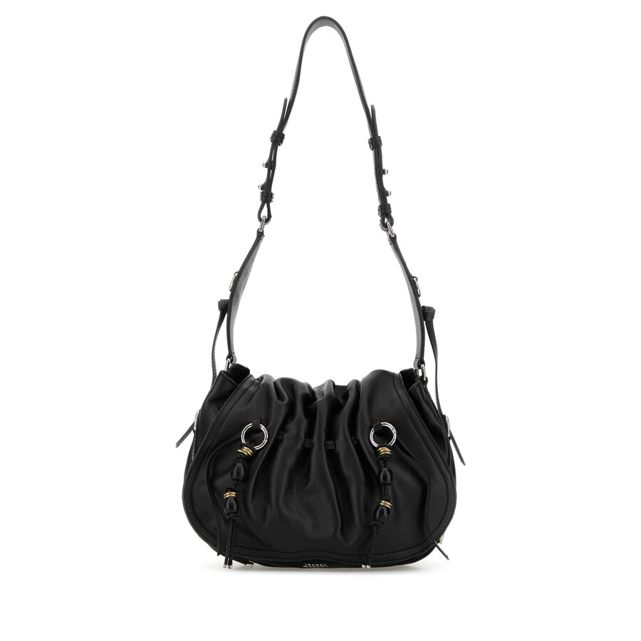 Isabel Marant Black Leather Bolton Shoulder Bag