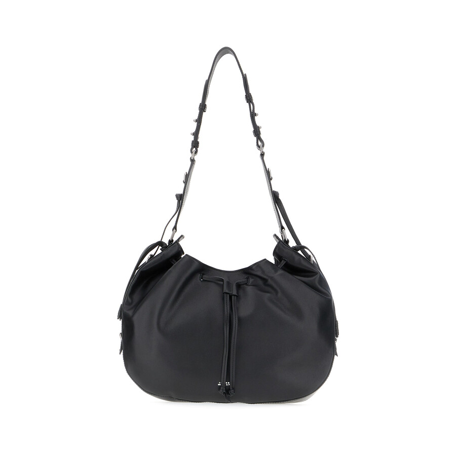 Isabel Marant Black Leather Hobo Bolton Shoulder Bag