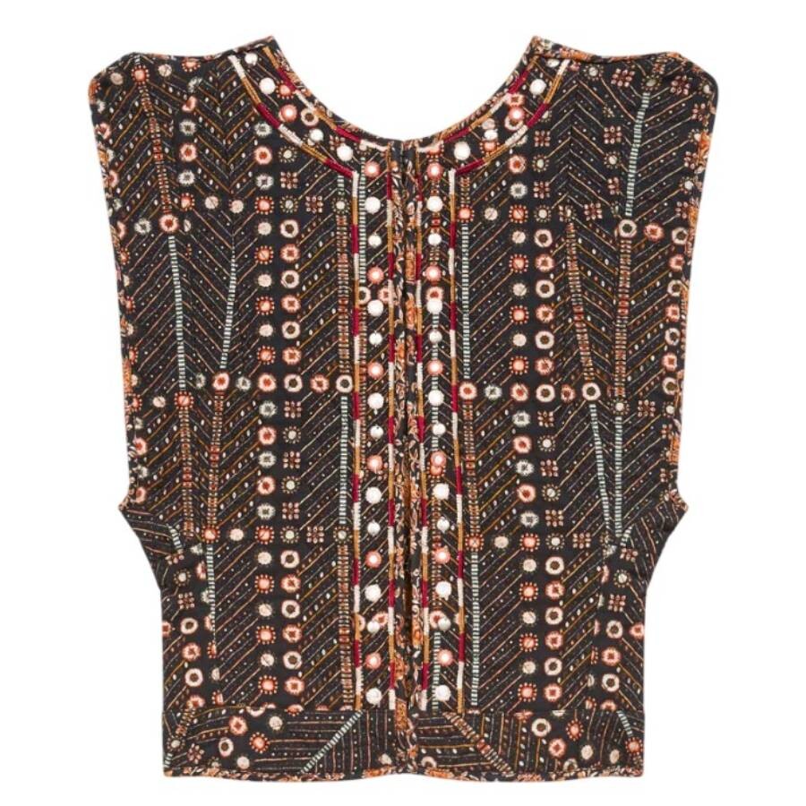 Cerza Short Embroidered Cardigan