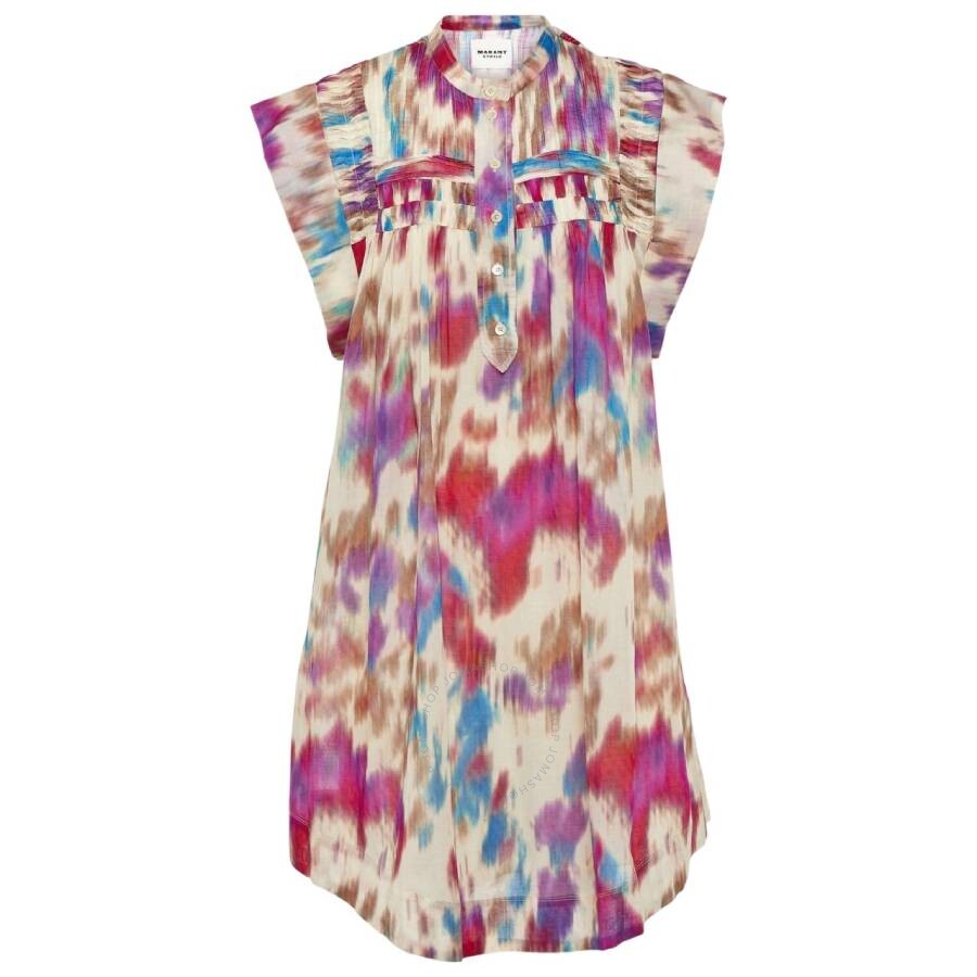 Isabel Marant Étoile Leazali Pleat Detailed Mini Dress In Pink