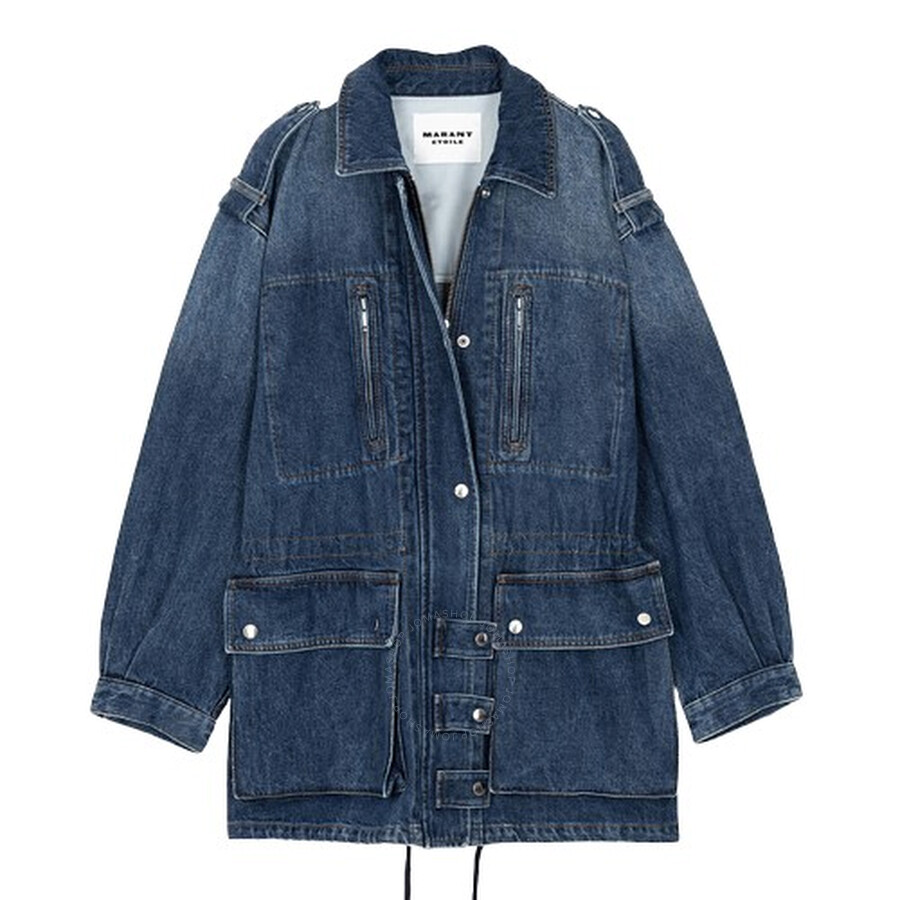 Isabel Marant Étoile Isabel Marant Joanna Workwear Style Jacket In Blue