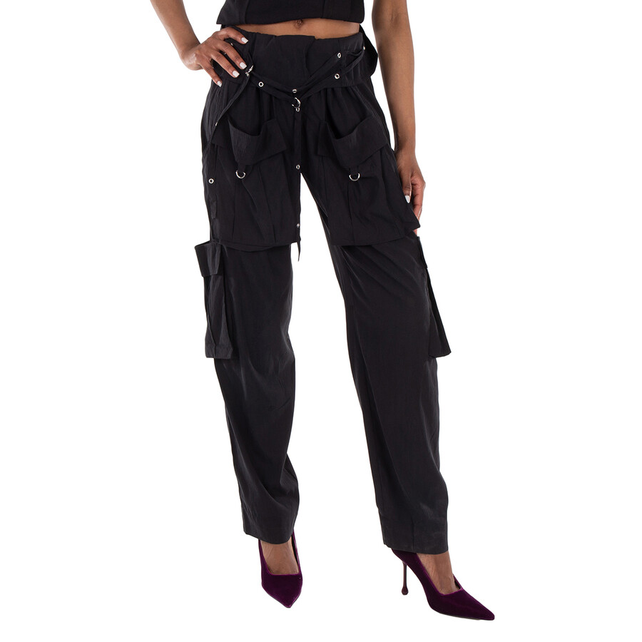Ladies Black Hadja Flowing Pants, Brand Size 34 (US Size 0)