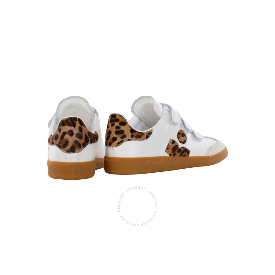 Isabel Marant Beth Leopard Mixed Leather Sneakers