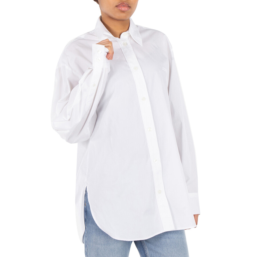 Ladies White Fabriza Buttoned Down Shirt