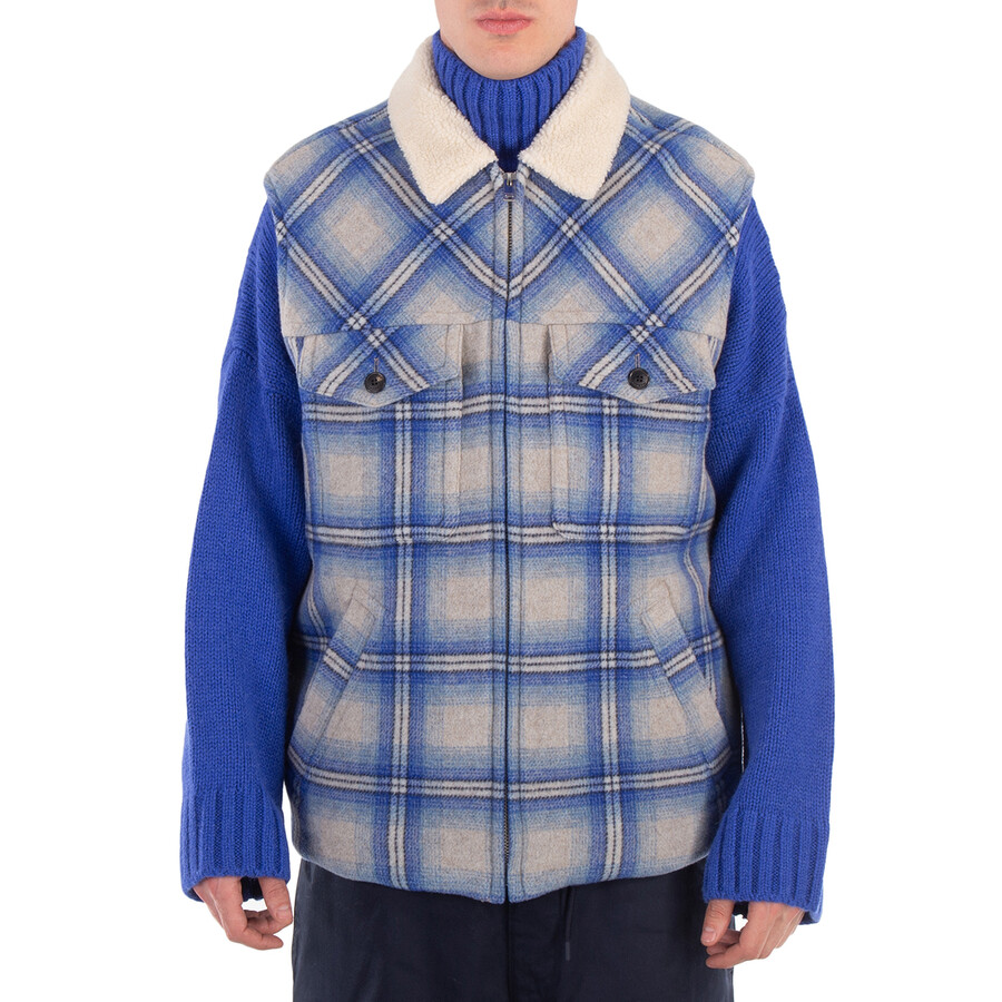 Men's Blue Kiran Plaid-Check Vest