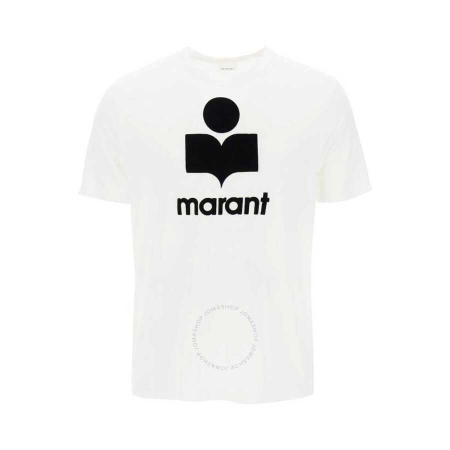Isabel Marant Marant Karman T Shirt With Flocked Logo In White