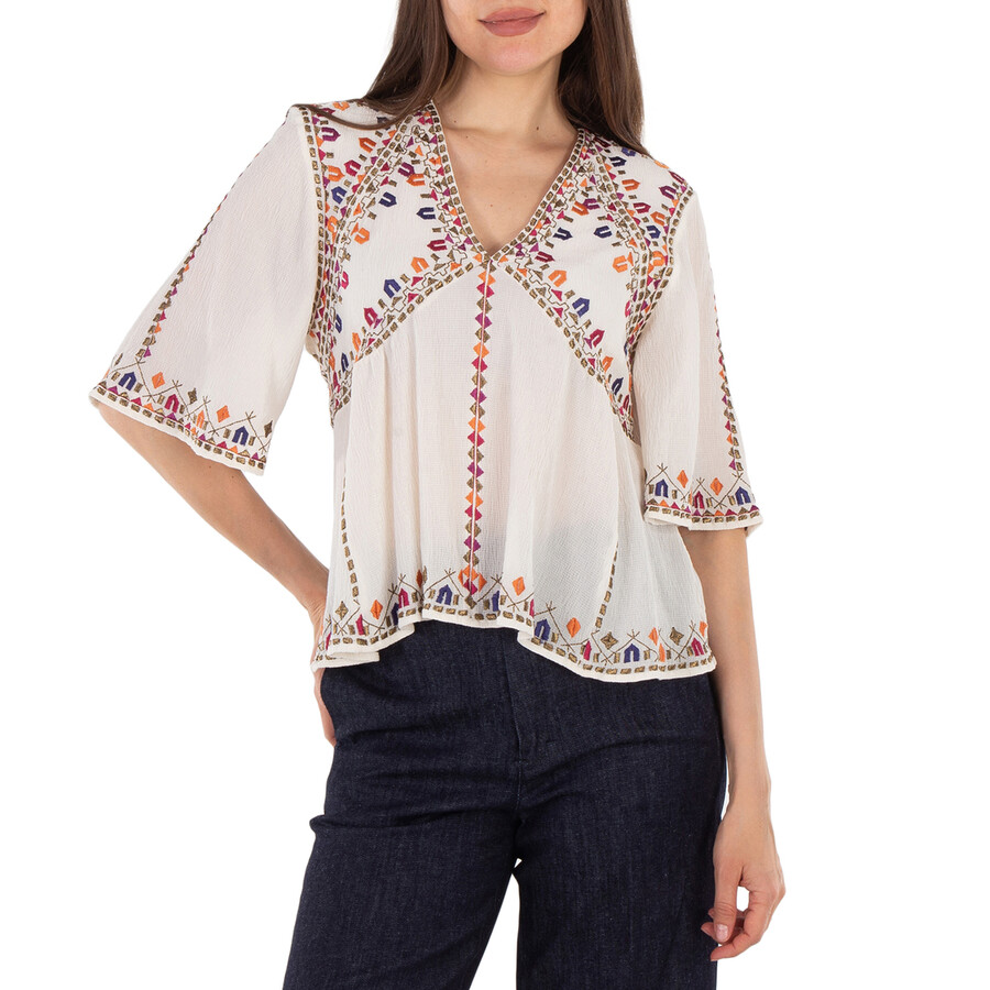 Santia Cotton Blend Blouse