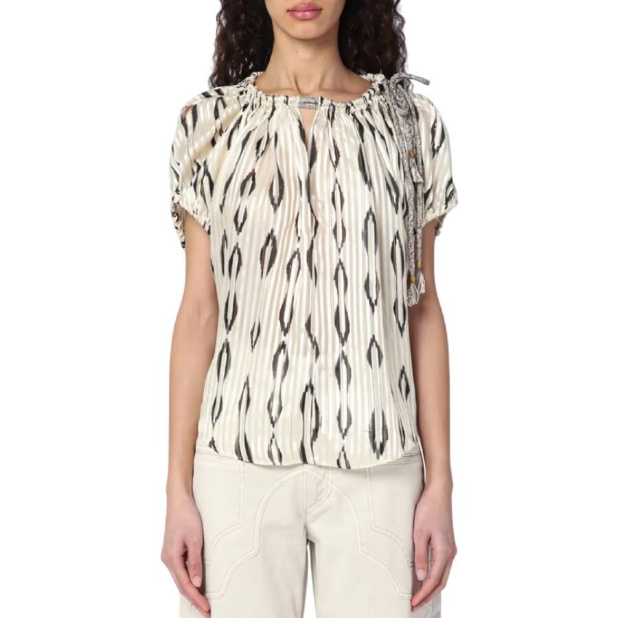 Sonae Pleated Silk Blouse