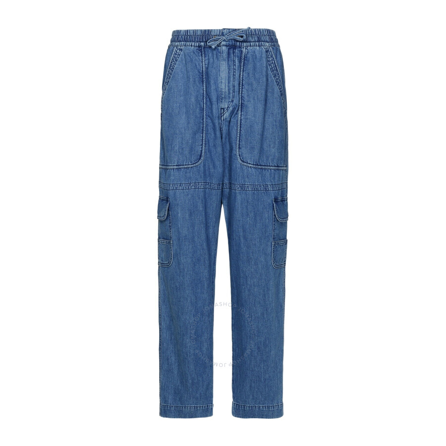 Isabel Marant Vanni Light Blue Cotton Pants In Blue