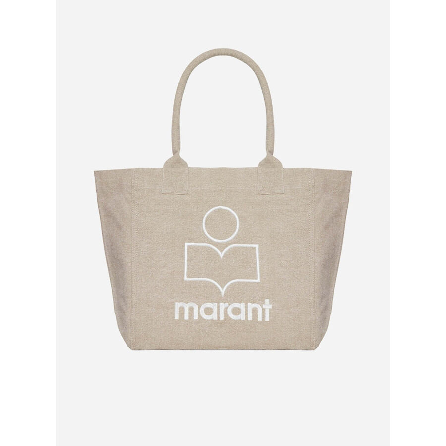 Isabel Marant Yenky Cotton Small Tote Bag In Sand
