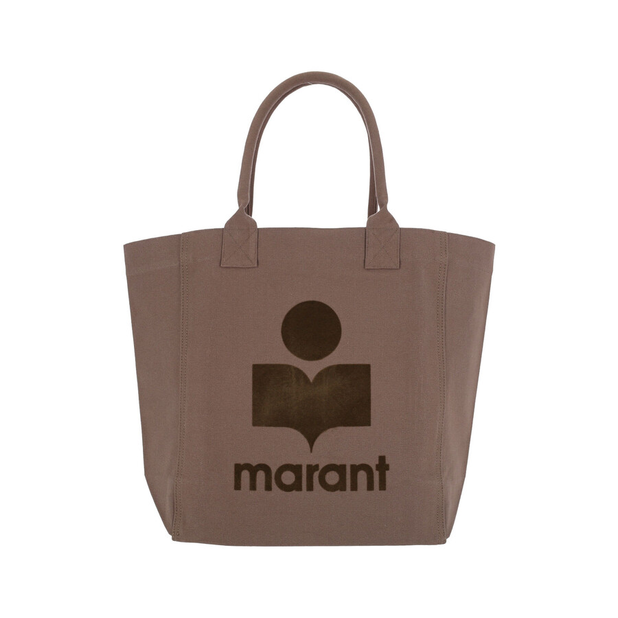 Isabel Marant Yenky Tote Bag With Logo Embroidery In Gray
