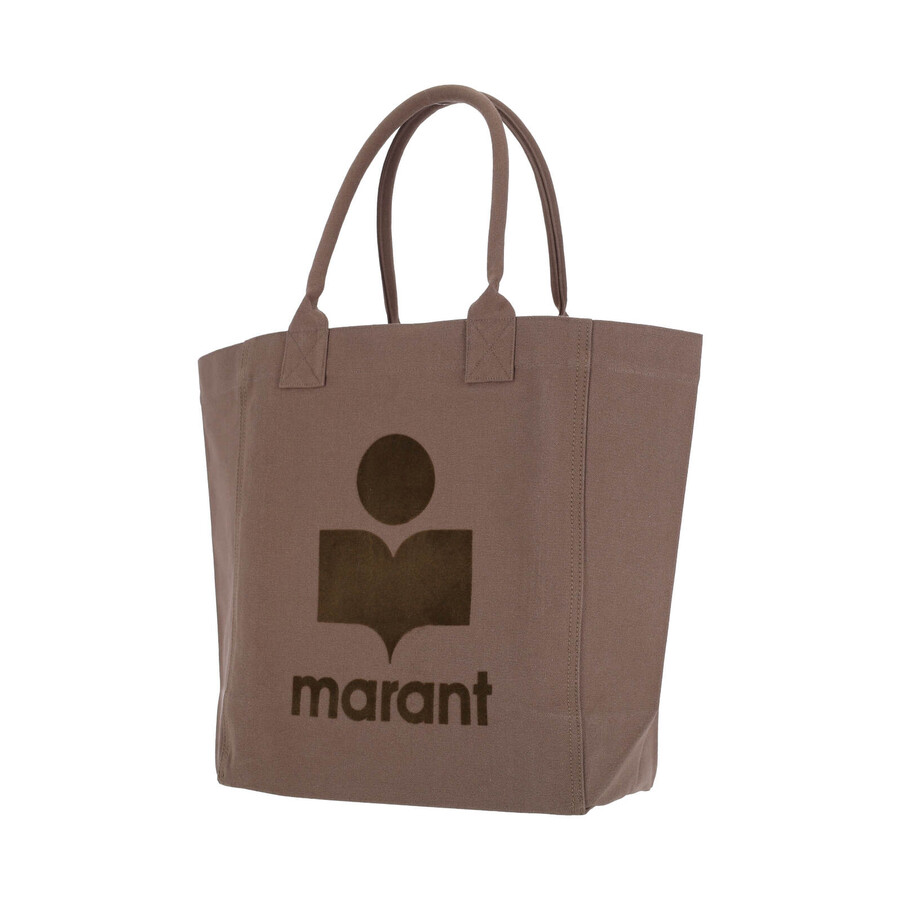 Isabel Marant Yenky Tote Bag With Logo Embroidery In Gray