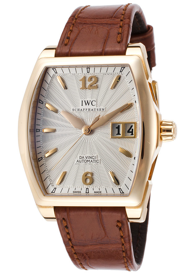 IWC Da Vinci Silver Dial 18kt Rose Gold Brown Leather Men's Watch IW452311