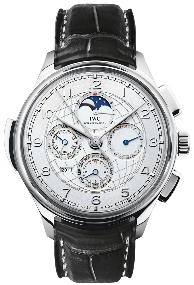 Grande Complication Silver Dial Black Leather Automatic Men's Watch