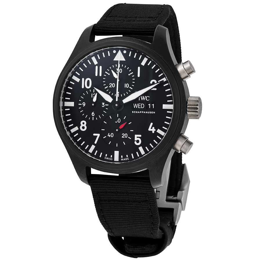 Pilot Top Gun Chronograph Automatic Black Dial Men's Watch