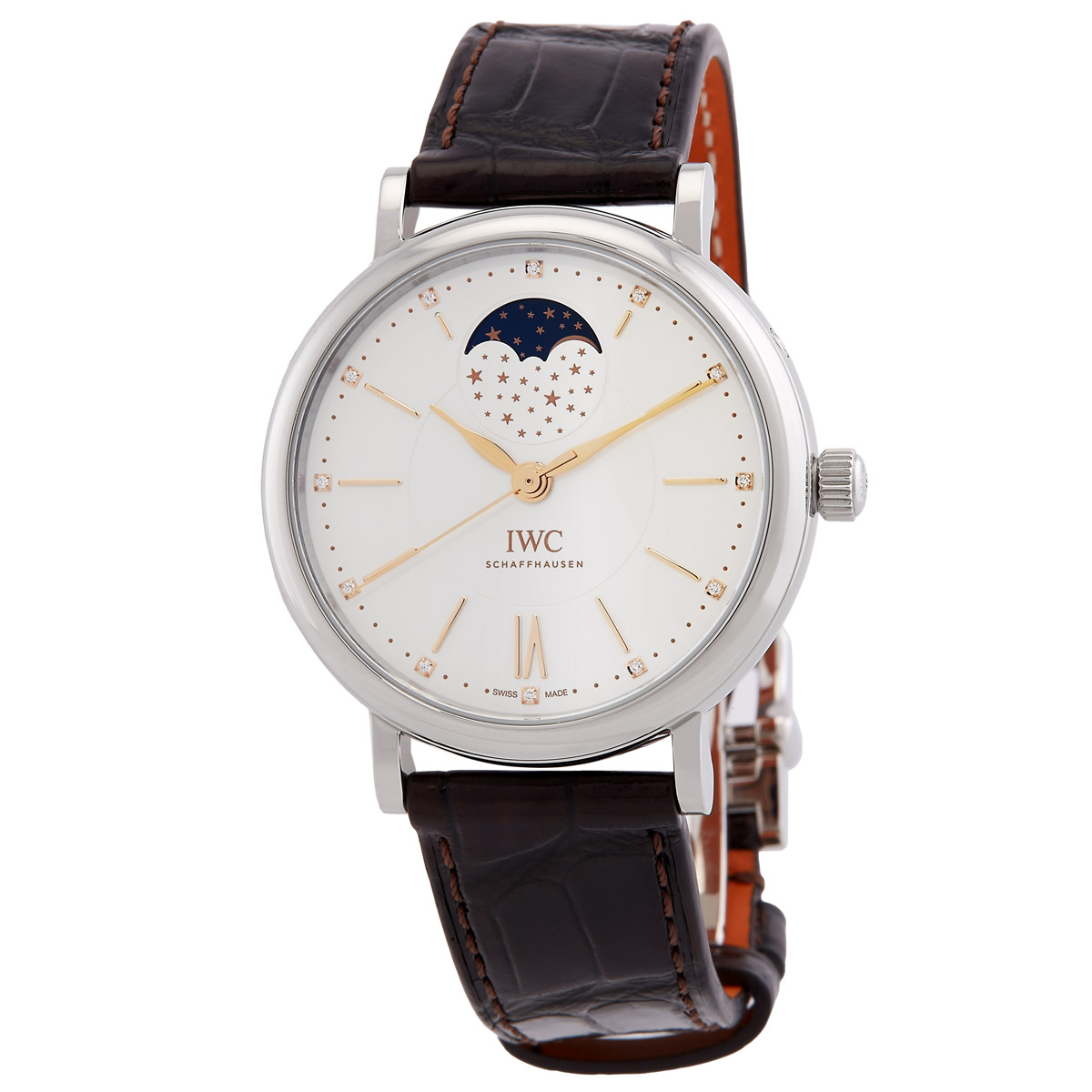 Portofino Automatic Diamond Silver Dial Ladies Watch