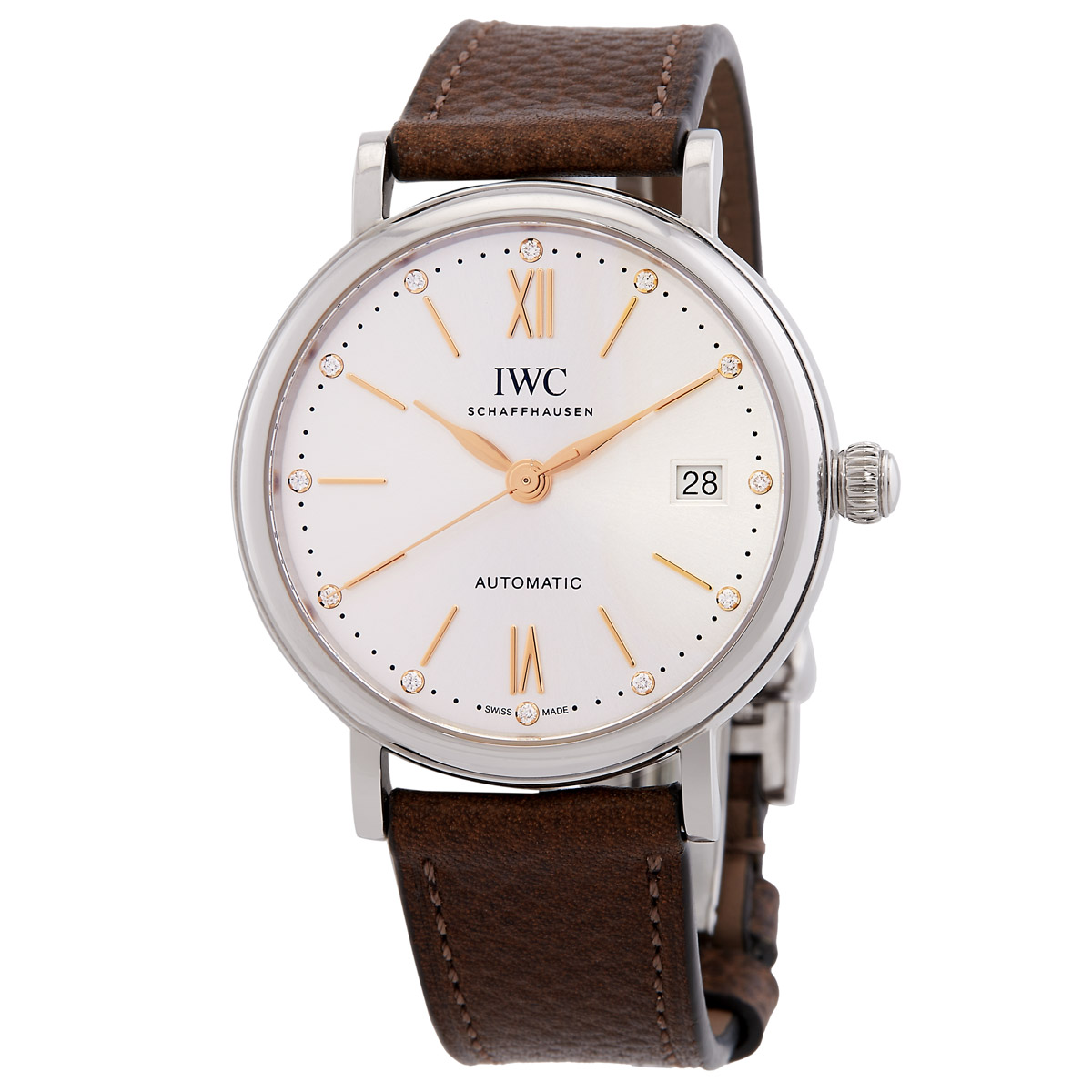 Portofino Automatic Diamond Silver Dial Men's Watch
