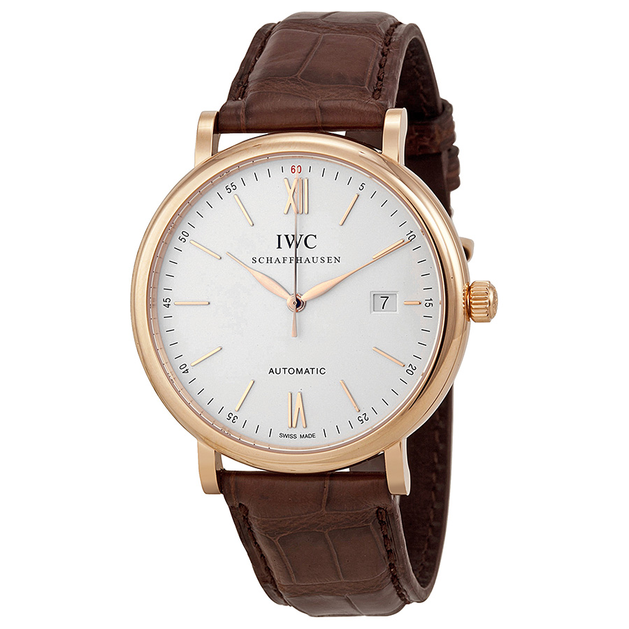 IWC Portofino Automatic Silver Dial 18kt Rose Gold Men's Watch 3565-04