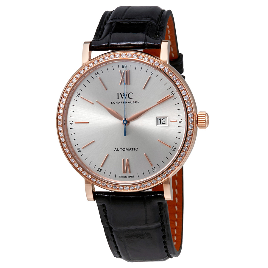 IWC Portofino Automatic Silver Dial Diamond Men's Watch 3565-15
