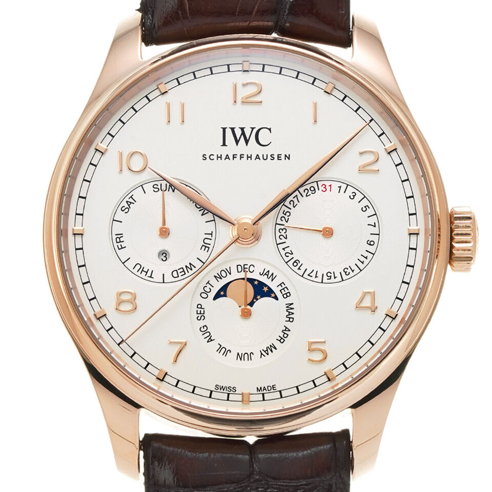 Portugieser Perpetual Moon Phase Automatic Silver Dial Men's Watch