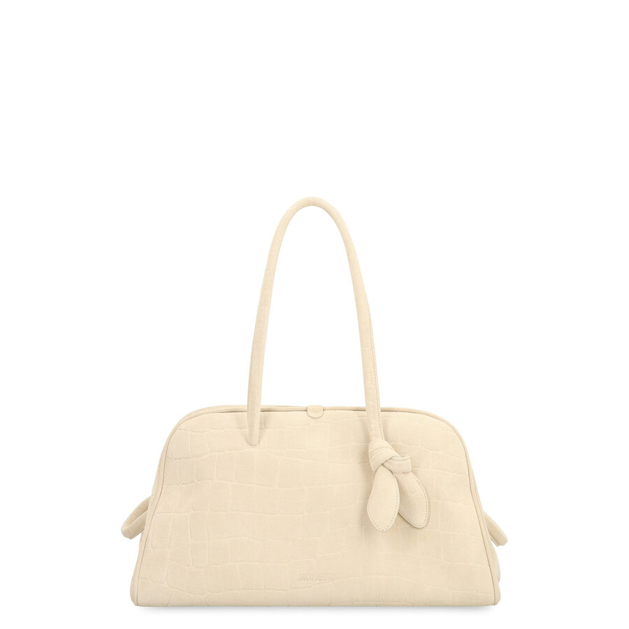Jacquemus Borsa Le Turismo In Suede Leather In White