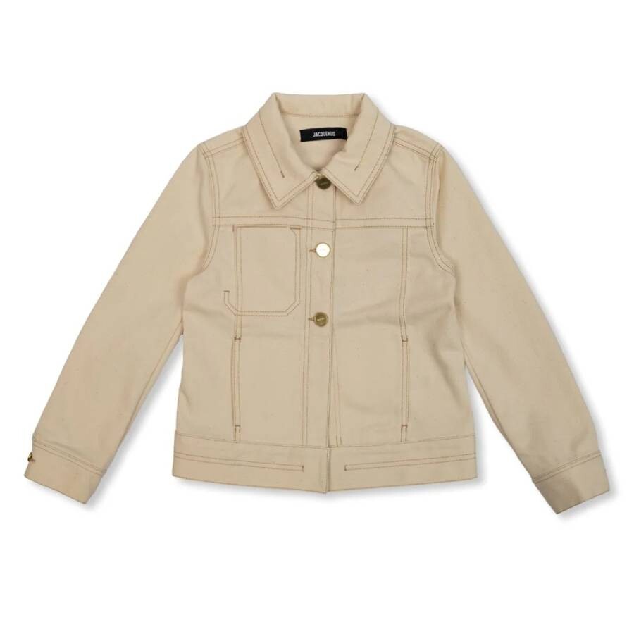 Girls Logo Patch Cotton Denim Jacket