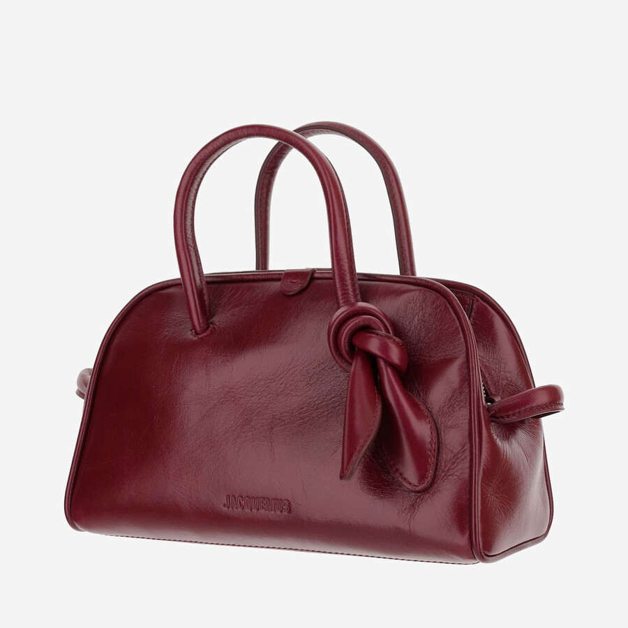 Jacquemus Maroon Le Petit Turismo Tote In Burgundy