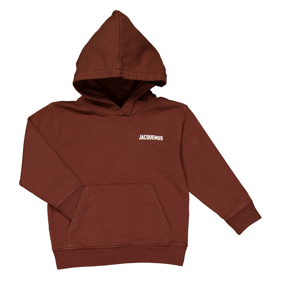 Kids Logo Embroidered Cotton Hoodie