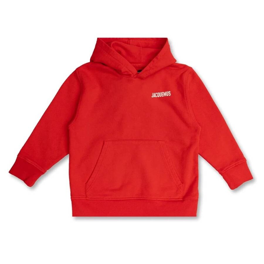 Kids Logo Embroidered Cotton Hoodie