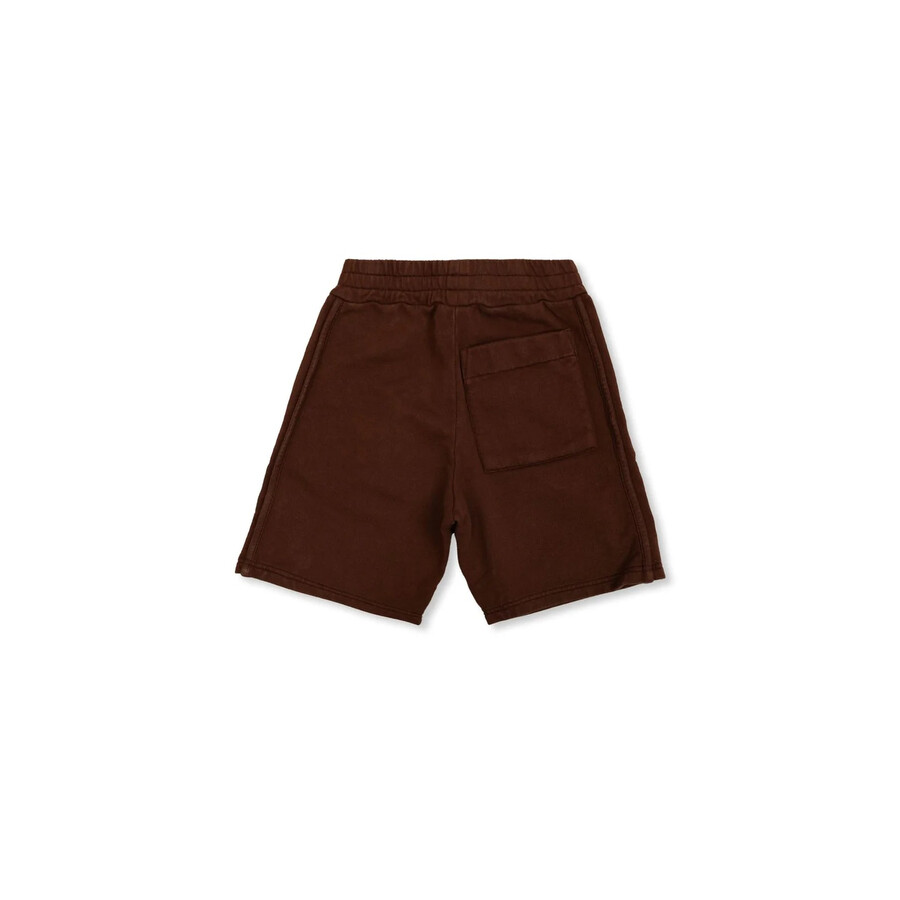Jacquemus Lenfant Camargue Logo Embroidered Fleece Track Shorts In Brown