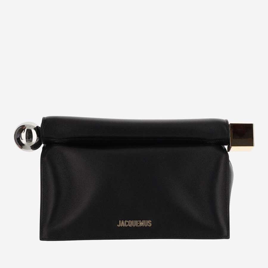 Jacquemus La Pochette Rond Carr In Black