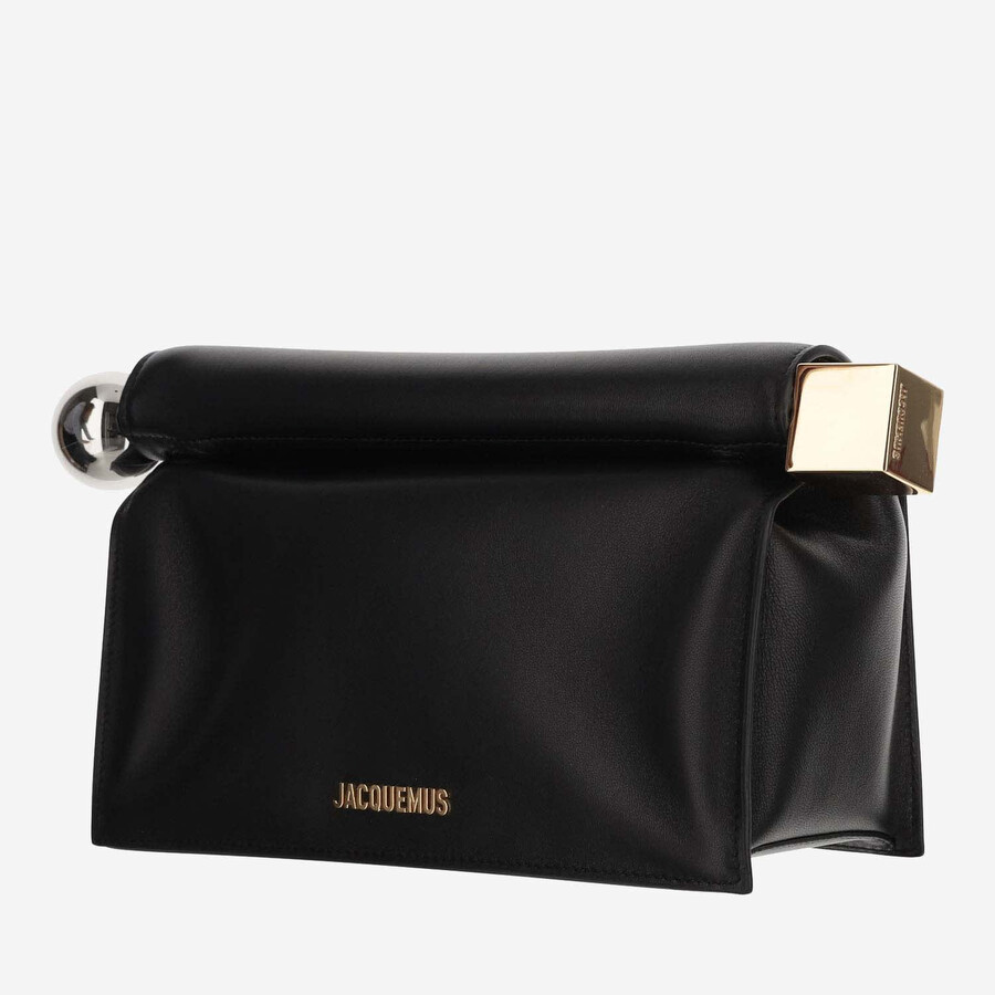 Jacquemus La Pochette Rond Carr In Black