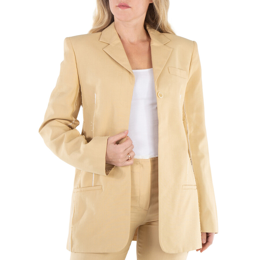 Ladies Beige La Veste Caraco Blazer
