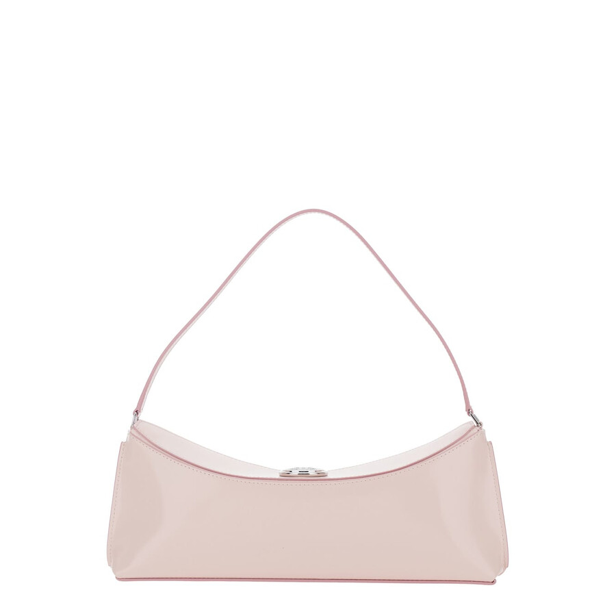 Jacquemus Le Calisso Pink Shoulder Bag With Engraved Snap Button In Leather In Pink
