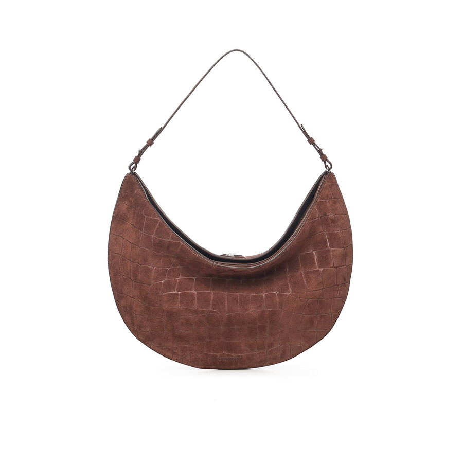 Jacquemus Le Calisso Rond Suede Shoulder Bag In Brown