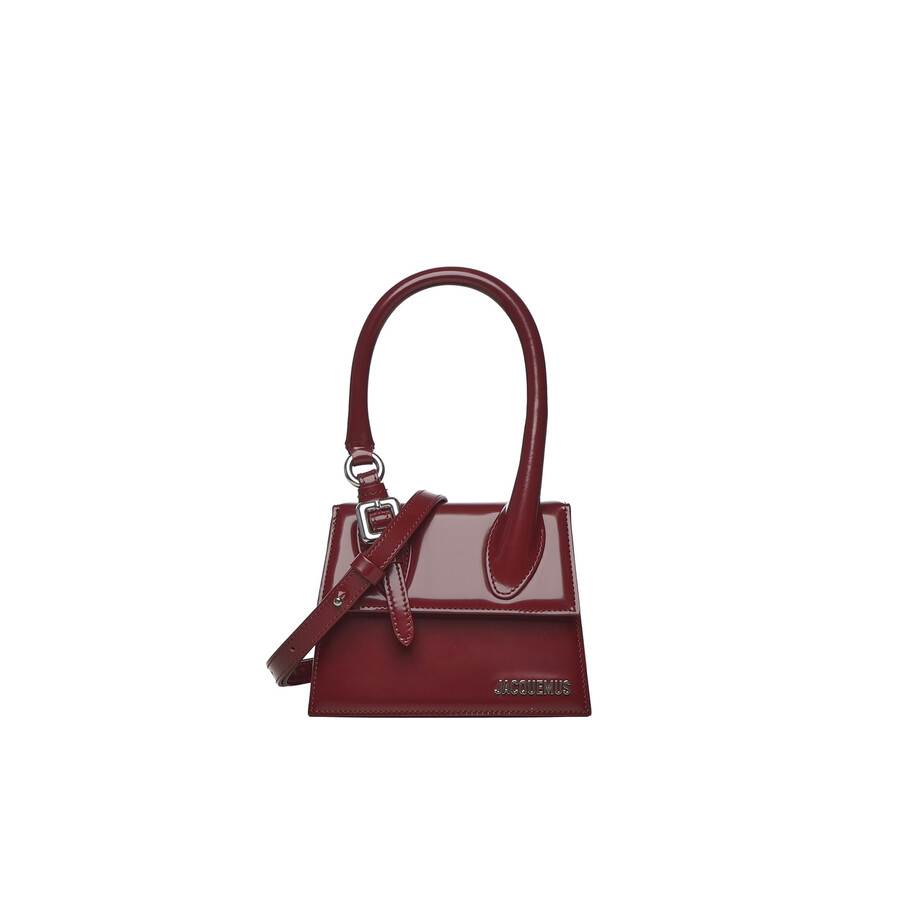 Jacquemus Le Chiquito Moyen Bag In Burgundy