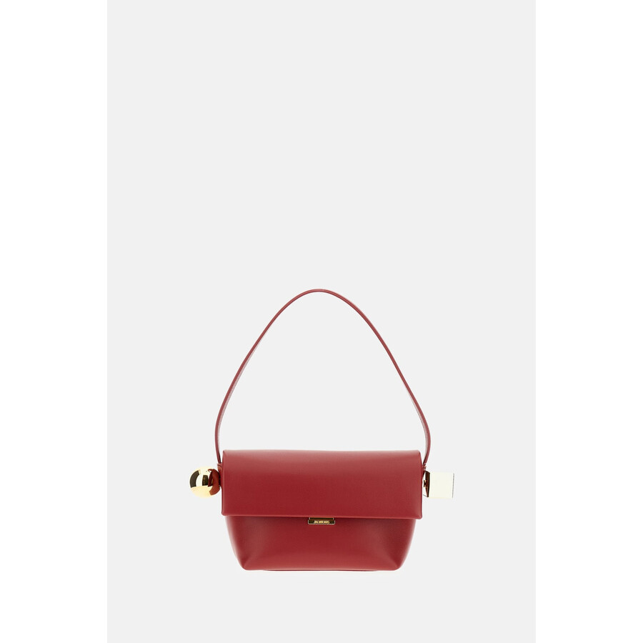 Jacquemus Women Red Rond Carre Shoulde Bag, Onesize Luxury Shoulder Bags For Women Darveys In Red