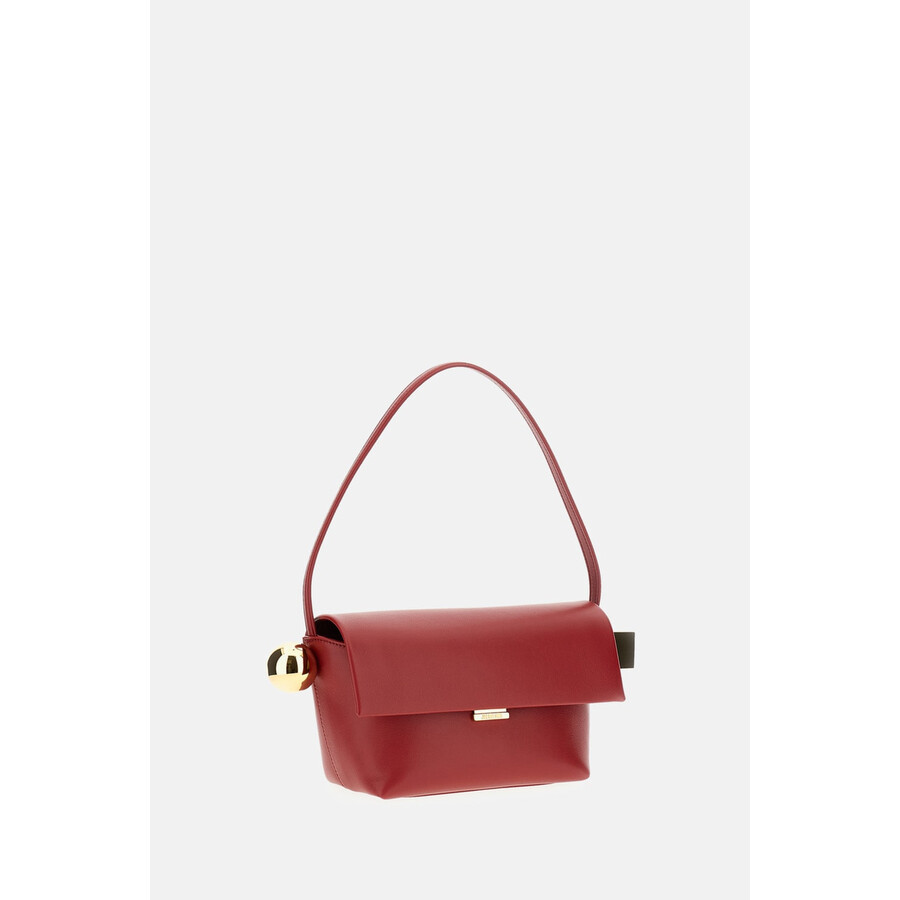Jacquemus Women Red Rond Carre Shoulde Bag, Onesize Luxury Shoulder Bags For Women Darveys In Red