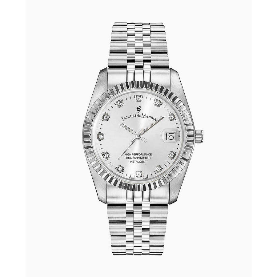 Jacques Du Manoir Inspiration Business Diamond Silver-tone Dial Unisex Watch NRO.01