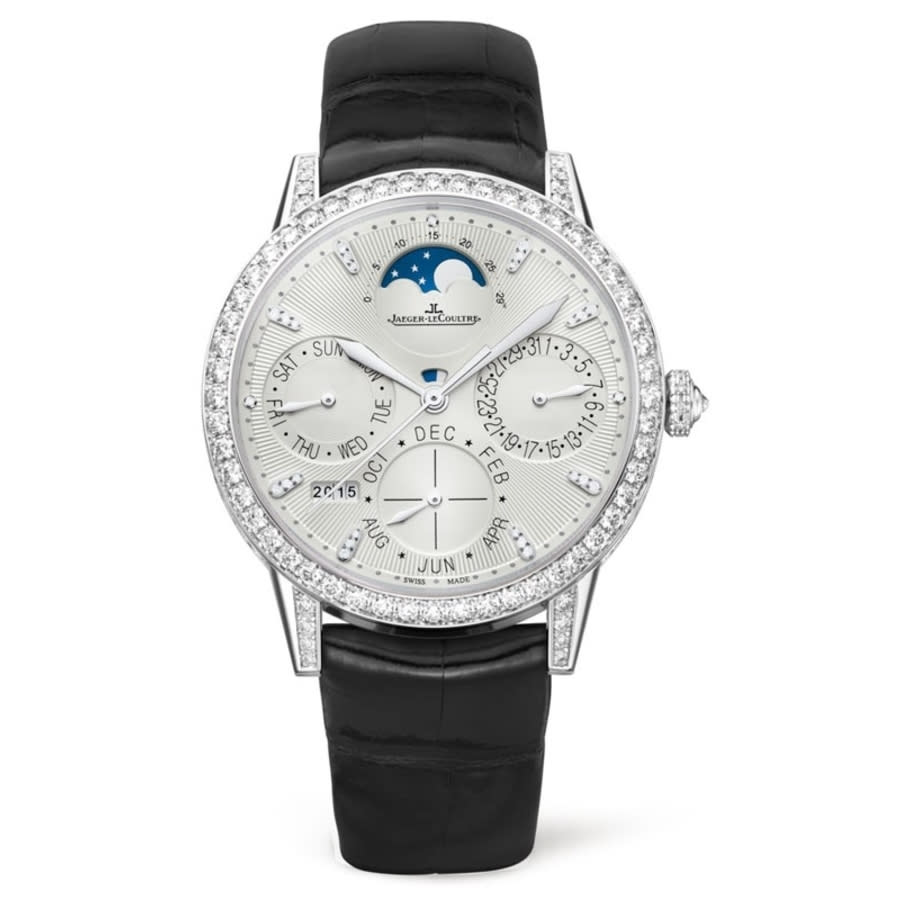 Jaeger LeCoultre Rendez-vous Perpetual Calendar 18K White Gold Diamond Men's Watch Q3493420