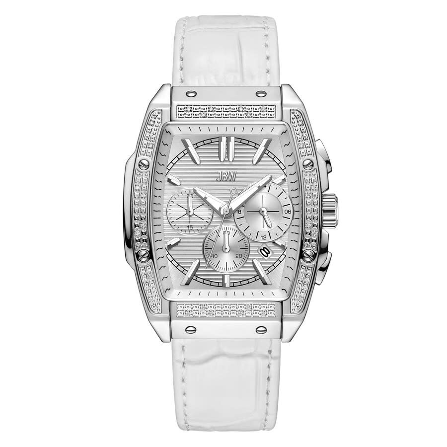 Jbw Echelon Chronograph Quartz Silver Dial Unisex Watch J6379g In Silver