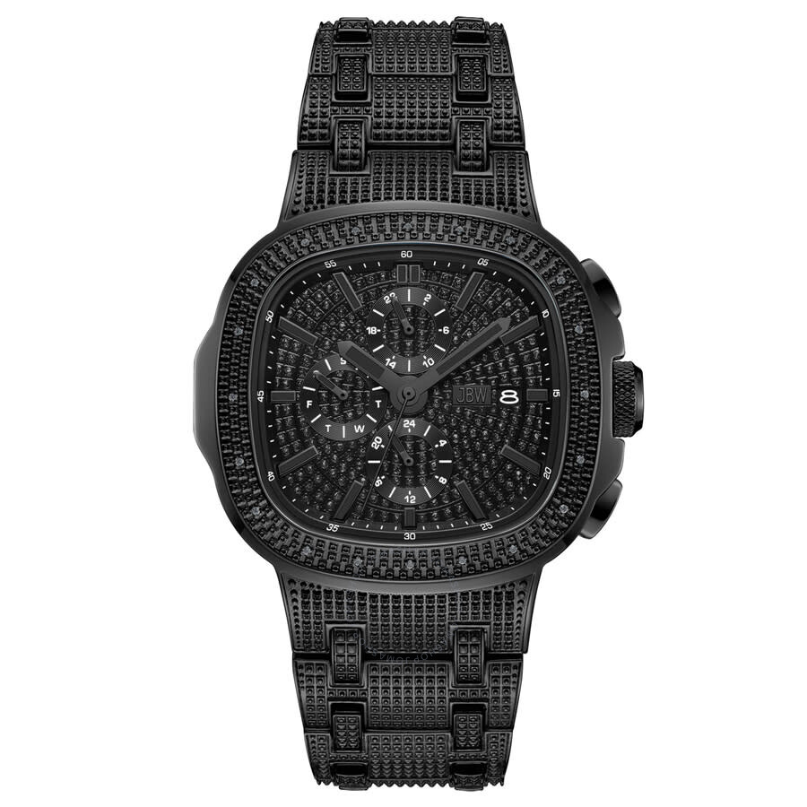 Jbw Heist Gmt Quartz Black Dial Unisex Watch J6380e In Black