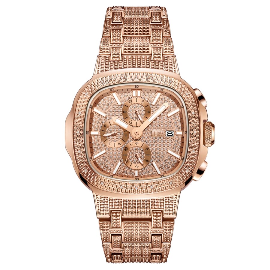 Shop Jbw Heist Quartz Diamond Rose Dial Men's Watch J6380c In Gold Tone / Rose / Rose Gold Tone