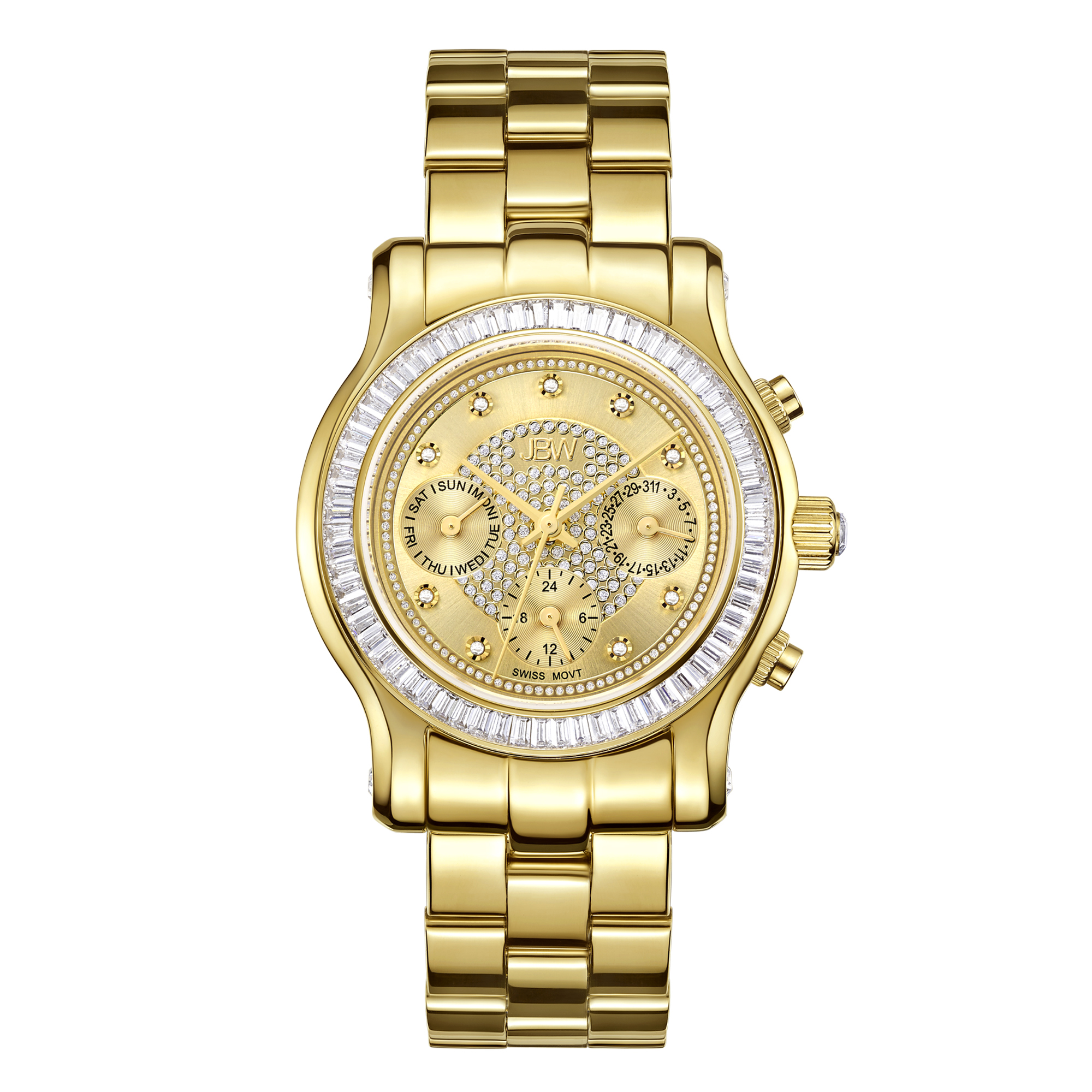 JBW Laurel Gold-tone Multi-Function Diamond Dial Ladies Watch J6330A
