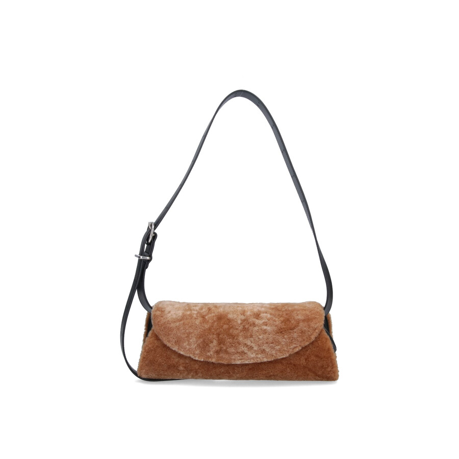 Jil Sander Cannolo Small Crossbody Bag In Brown