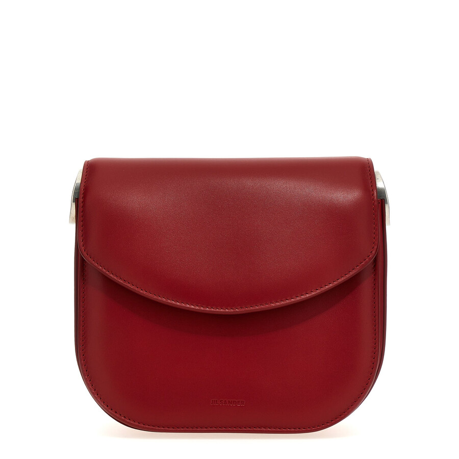 Jil Sander Coin Medium Shoulder Bag In Red