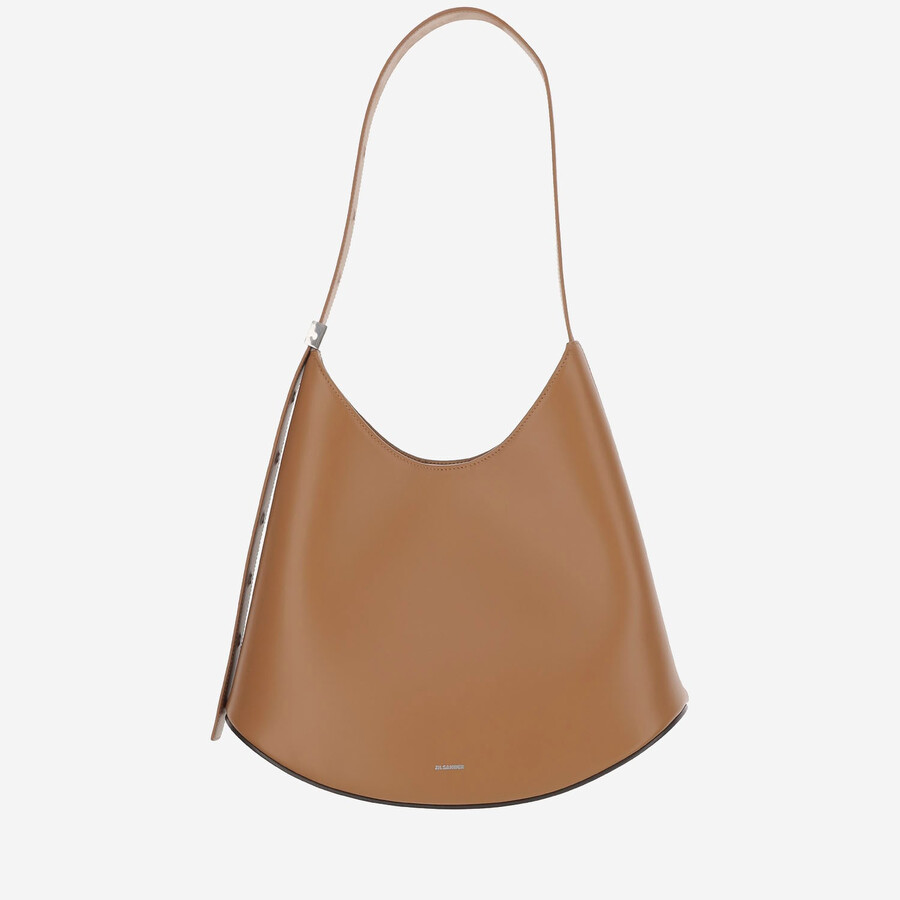 Jil Sander Women Brown Eldorado Medium Hobo Bag, Onesize Luxury Hobos For Women Darveys In Brown