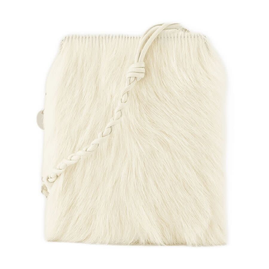 Jil Sander Goatskin Crossbody Bag White